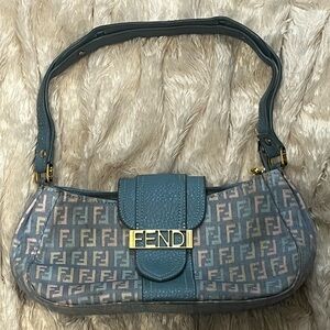 Vintage Fendi Zucca Baguette pochette bag